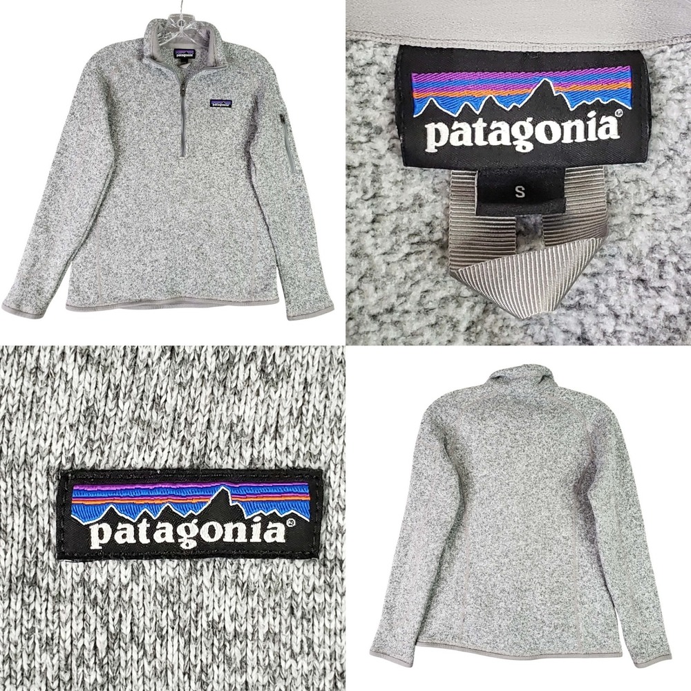 Patagonia Better Sweater 1/4 Zip Pullover Womens Small Grey Heather Fleece